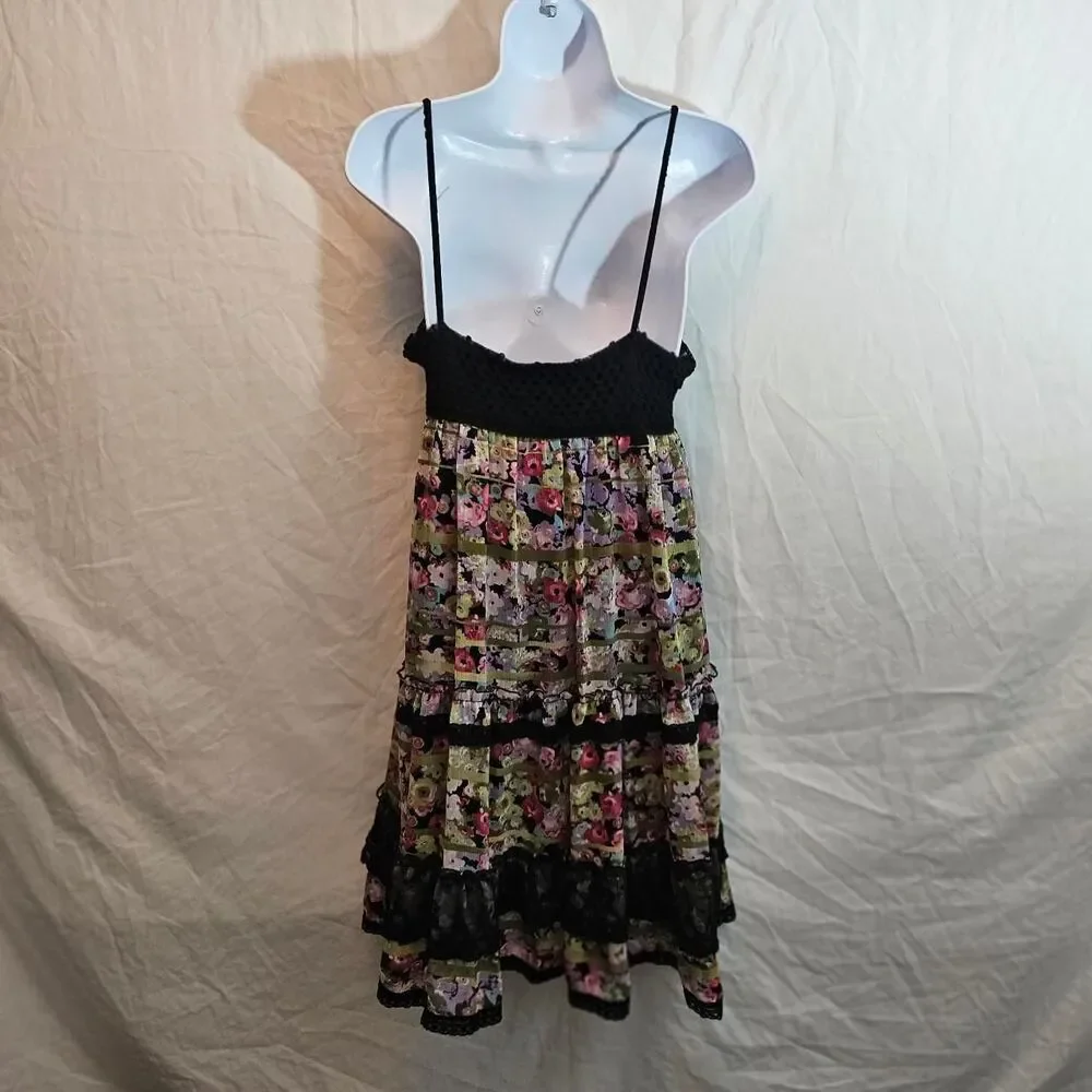 m60 miss sixty floral whimsigoth babydoll dress - Picture 3 of 4